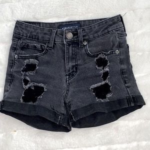 AEROPOSTALE JEAN SHORT HIGH RISE MIDI